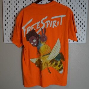 Khalid Free Spirit Tour Orange Graphic T Shirt‎ Cartoon Bee Hip Hop Music